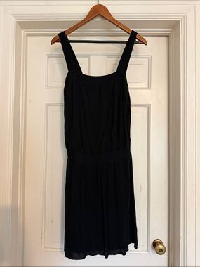 Velvet Black Sleeveless Mini Dress